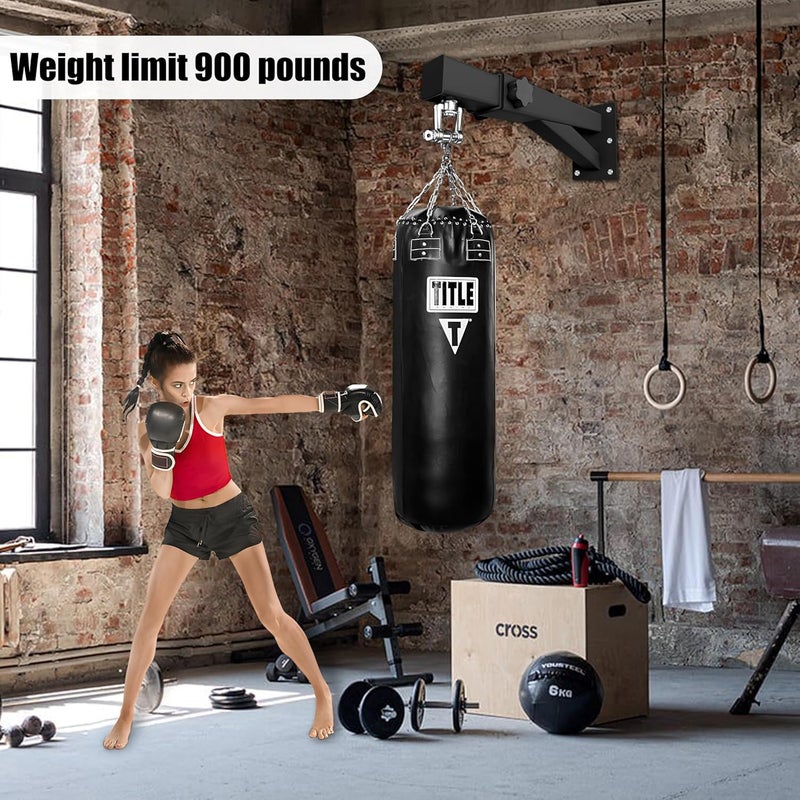 VIVIZEN Adjustable Heavy Duty Bag Hanger,Wall Mount Punching Bag Hanger,Thickened Steel Plate and Stainless Steel kit for Home Gym Indoor Outdoor (Supports up to 900Ib) - Image 5
